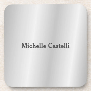 Silver Gray Beruflich Einzigartig klassisch einfac Getränkeuntersetzer