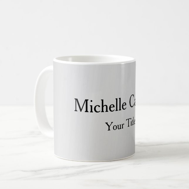 Silver Gray Beruflich Einzigartig klassisch einfac Kaffeetasse (Vorderseite Links)