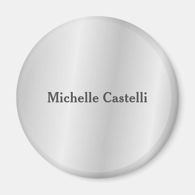 Silver Gray Beruflich Einzigartig klassisch einfac Magnet (Vorne)