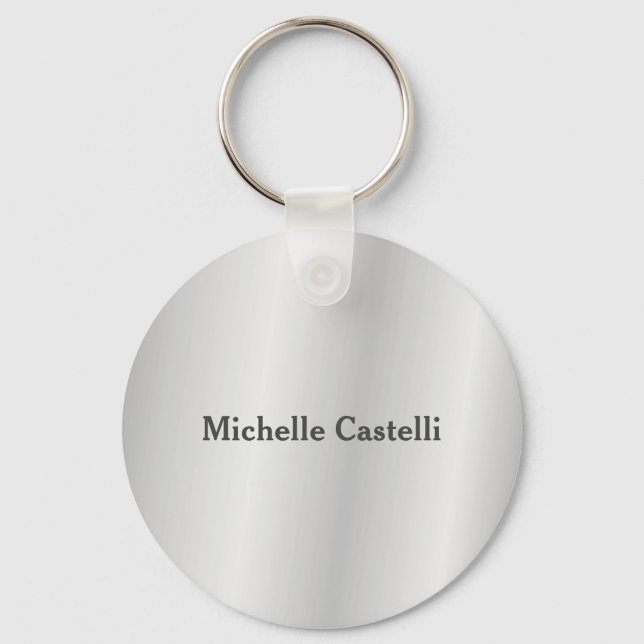 Silver Gray Beruflich Einzigartig klassisch einfac Schlüsselanhänger (Vorderseite)