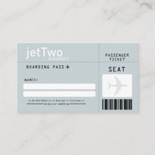 Silver Gray Boarding Pass Escort/Sitzkarte Platzkarte
