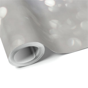 Silver Gray Bokeh Elegante Herzlichen Glückwunsch  Geschenkpapier