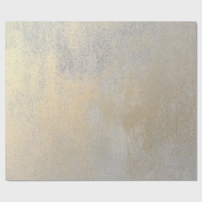 Silver Gray Champaign Sepia Foxier Gold Abstrakt Geschenkpapier (Flach)