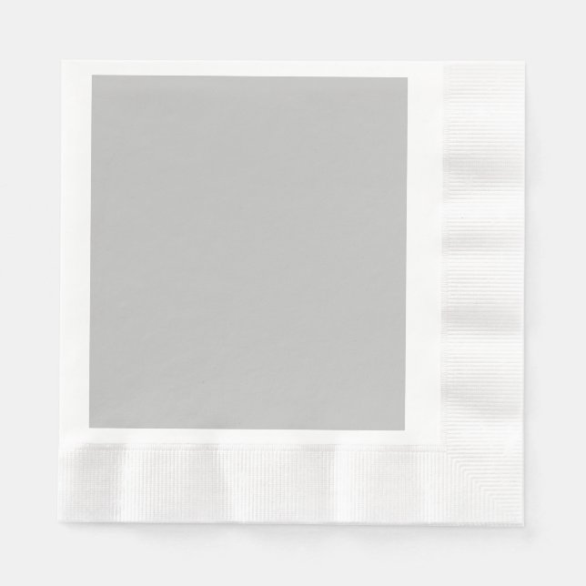 Silver Gray Coined Luncheon Paper Napkin Serviette (Vorderseite)