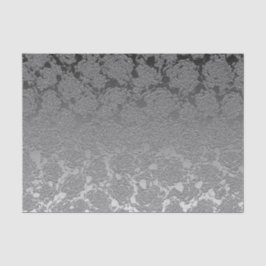 Silver Gray Elegant Metallic Sukkulentes Muster Seidenpapier