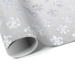 Silver Gray Floral Lilie Royal Iris Geschenkpapier<br><div class="desc">Minimalismus und Einfachheit der Form Glam und Chic Wrapping Paper</div>