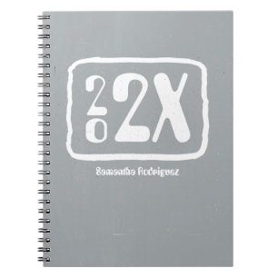 Silver Gray Funky Class Year Notebook Notizblock