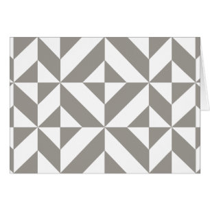 Silver Gray Geometric Deko Cube Pattern