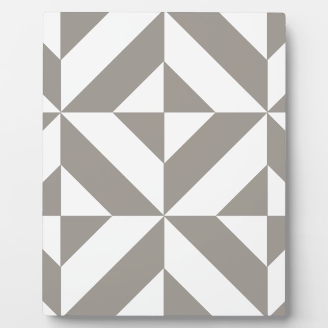 Silver Gray Geometric Deko Cube Pattern Fotoplatte (Vorderseite)