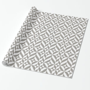 Silver Gray Geometric Deko Cube Pattern Geschenkpapier