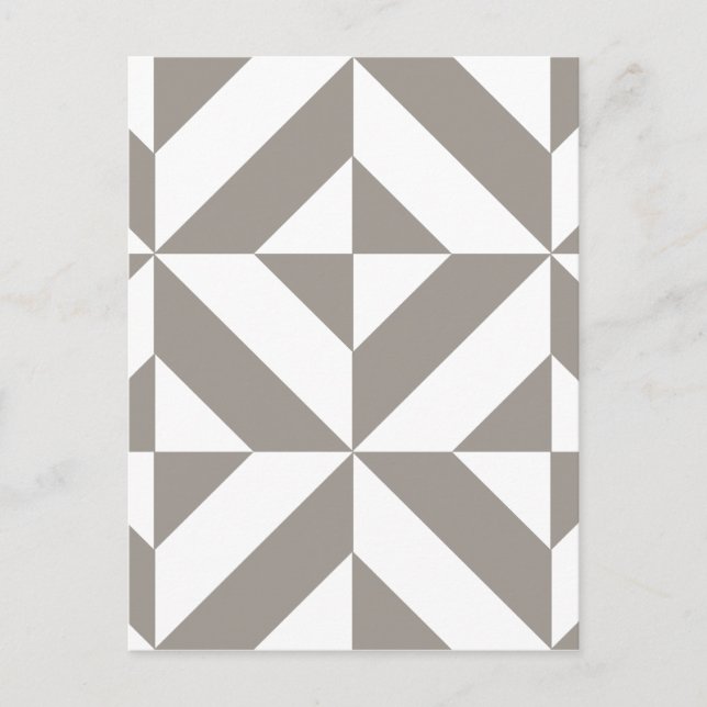 Silver Gray Geometric Deko Cube Pattern Postkarte (Vorderseite)