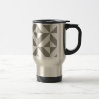 Silver Gray Geometric Deko Cube Pattern