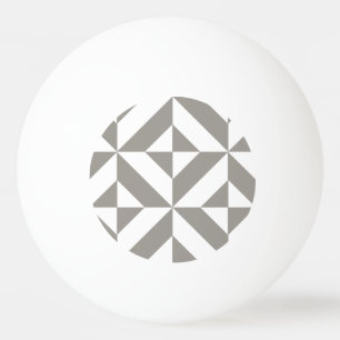 Silver Gray Geometric Deko Cube Pattern Tischtennisball