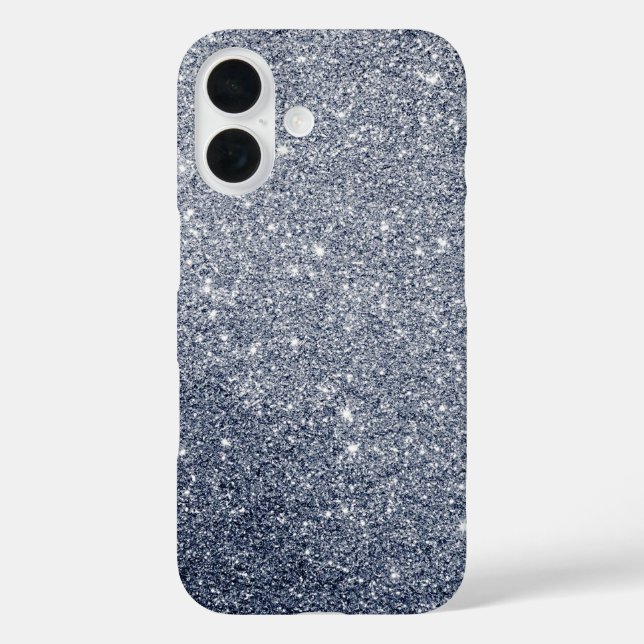 Silver Gray Glitzer Style Case-Mate iPhone Hülle (Rückseite)
