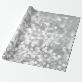 Silver Gray Glitzer White Hübsch Bokeh Geschenkpapier