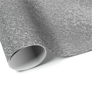 Silver Gray Graphite Shiny Glass Metallic VIP Geschenkpapier