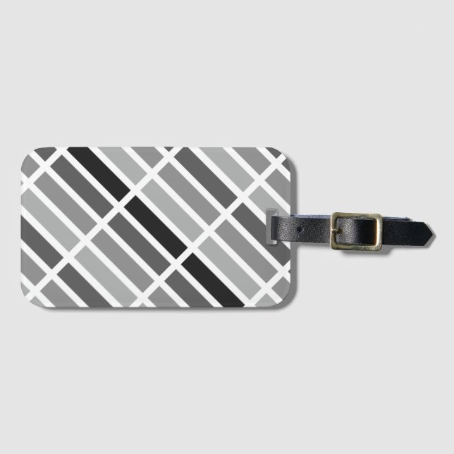Silver Gray Hues Gepäckanhänger (Vorderseite (Horizontal))