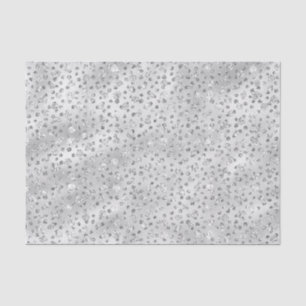 Silver Gray Imitate Glitzer Cheetah Spots Seidenpapier