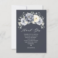 Silver Gray Ivory Floral Winter Boho Brautparty