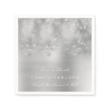 Silver Gray Metal White Glitzer Bridal Sweet Girly