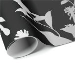 Silver Gray Metallic Hummingbird Blume Black Geschenkpapier<br><div class="desc">Glam und Chic Contemporary Abstrakt Wrapping Paper Kann eine schöne Dekoration für viele Veranstaltungen wie Hochzeit,  Jubiläum,  Geburtstag,  Abschluss,  neue Zuhause,  Corporate,  Birdal Dusche,  etc FlorenzK Design</div>