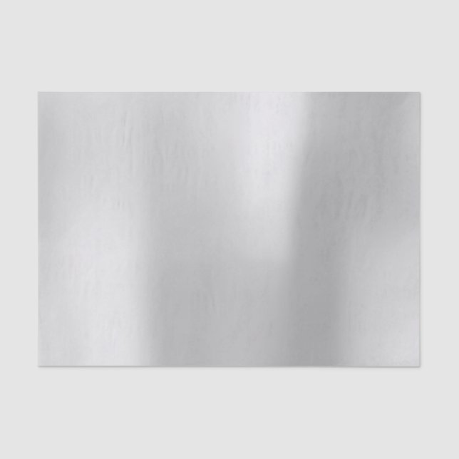 Silver Gray Metallic Minimal Branding Bridal Seidenpapier (Vorderseite)