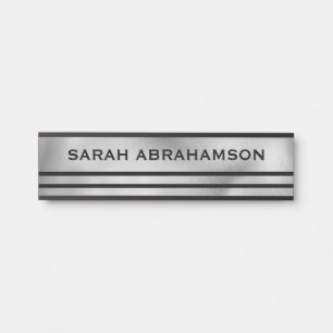 Silver Gray Modern Door Signature Name Plate Türschild