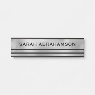 Silver Gray Modern Door Signature Name Plate Türschild