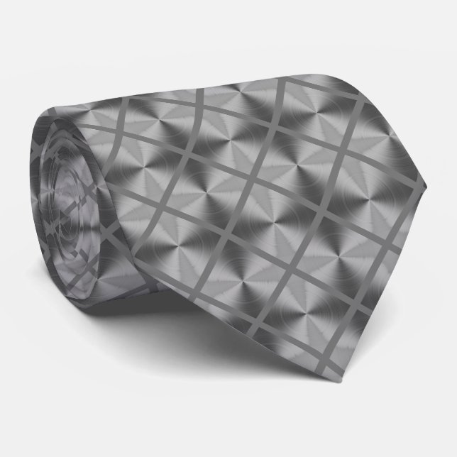 Silver Gray Modern Pattern Krawatte (Gerollt)