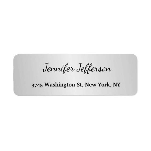 Silver Gray Modernes Handwriting Schlicht Beruflic (Vorne)