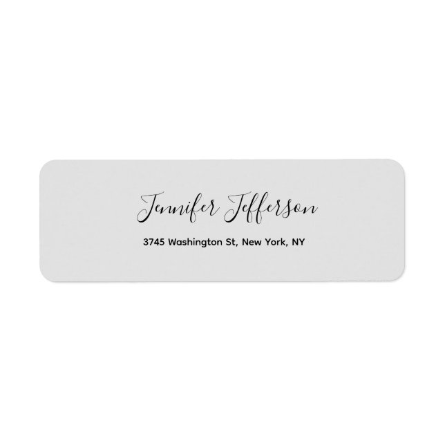 Silver Gray Modernes Handwriting Schlicht Beruflic (Vorne)