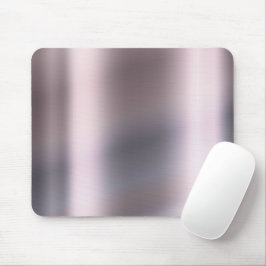 Silver Gray Monochrom Minimal Rose Metallic Steel Mousepad