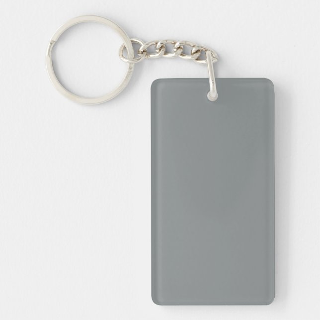 Silver Gray Personalisiert Grau Hintergrund Schlüsselanhänger (Vorderseite)