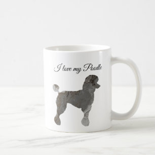 Silver Gray Poodle Liebe Kaffeemaschine Tasse indi