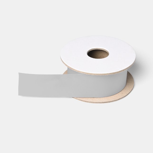 Silver Gray Satin Ribbon Satinband (Spule)