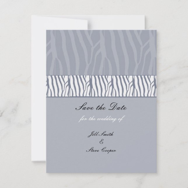 Silver Gray Save the Date (Vorderseite)