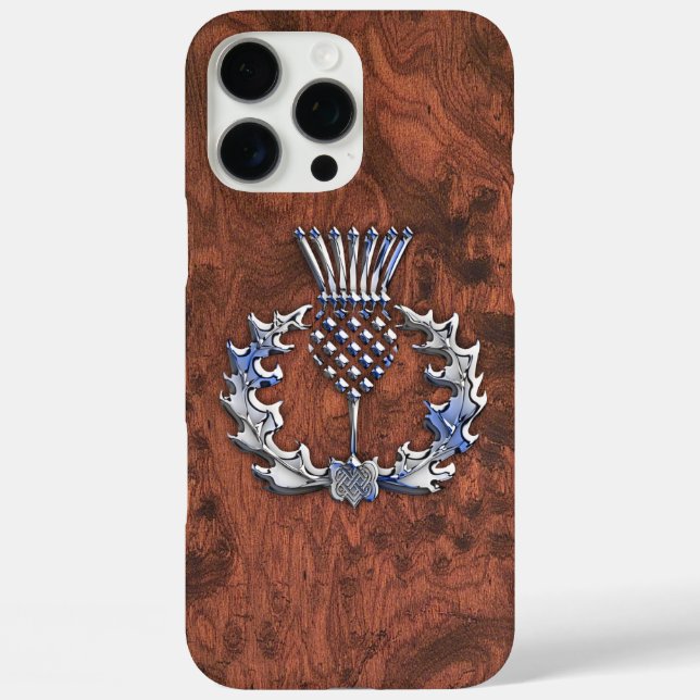 Silver Gray Scottish Thistle Dekoration Case-Mate iPhone Hülle (Rückseite)