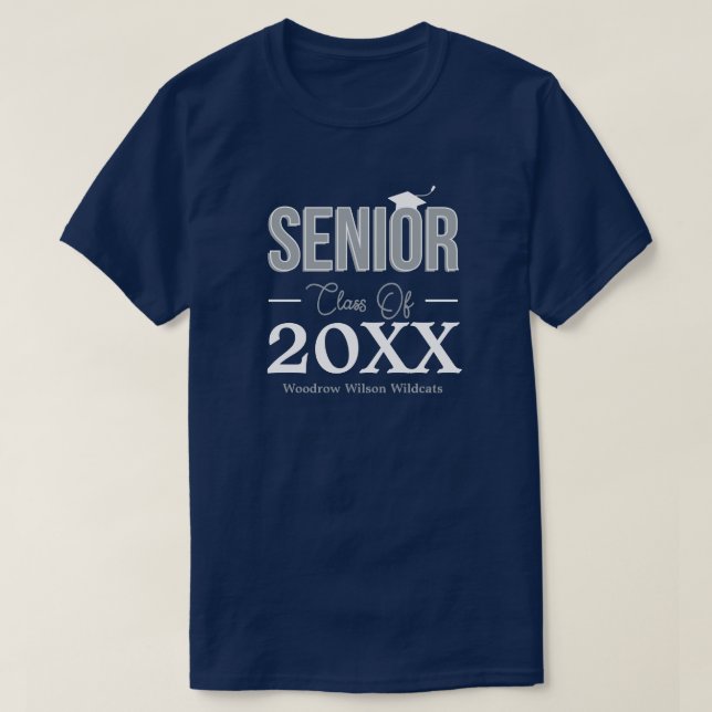 Silver Gray Senior Class T-Shirt (Design vorne)