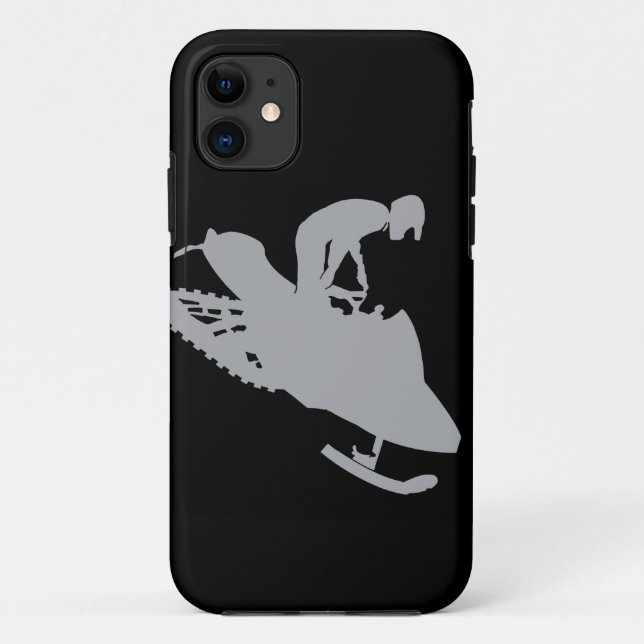 Silver Gray Snowmobiler Case-Mate iPhone Hülle (Rückseite)