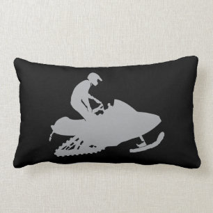 Silver Gray Snowmobiler Lendenkissen