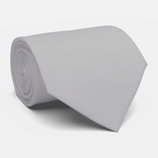 Silver Gray Solid Color Krawatte (Gerollt)