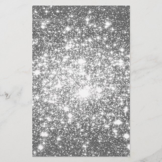Silver Gray Sparkle Briefpapier (Vorderseite)