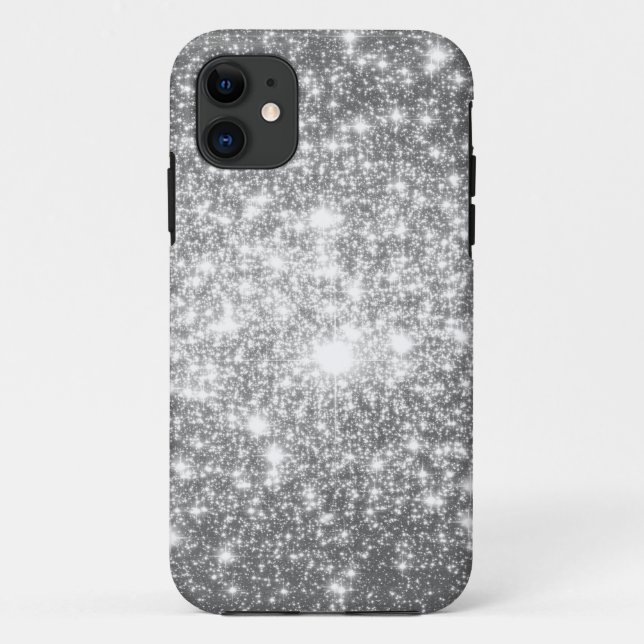 Silver Gray Sparkle Case-Mate iPhone Hülle (Rückseite)