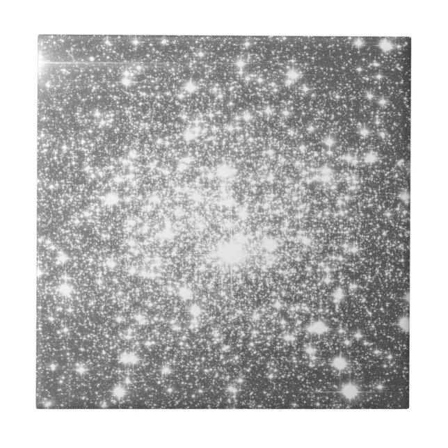 Silver Gray Sparkle Fliese (Vorderseite)