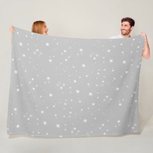 Silver Gray Starlight Fleecedecke
