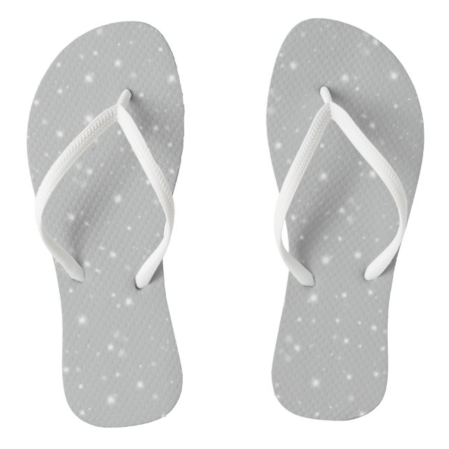Silver Gray Starlight Flip Flops (Fußbett)