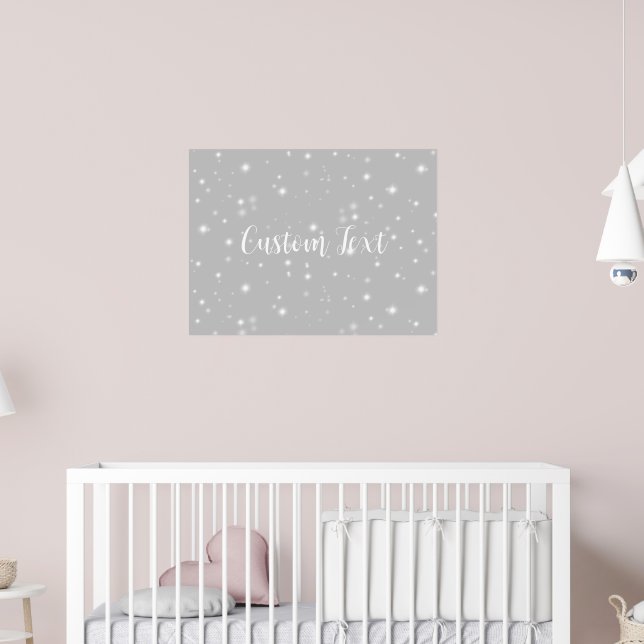 Silver Gray Starlight Poster (Kinderzimmer 2)