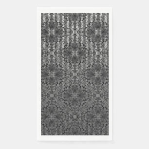 Silver Gray Striped Hollywood Regency Pattern Serviette