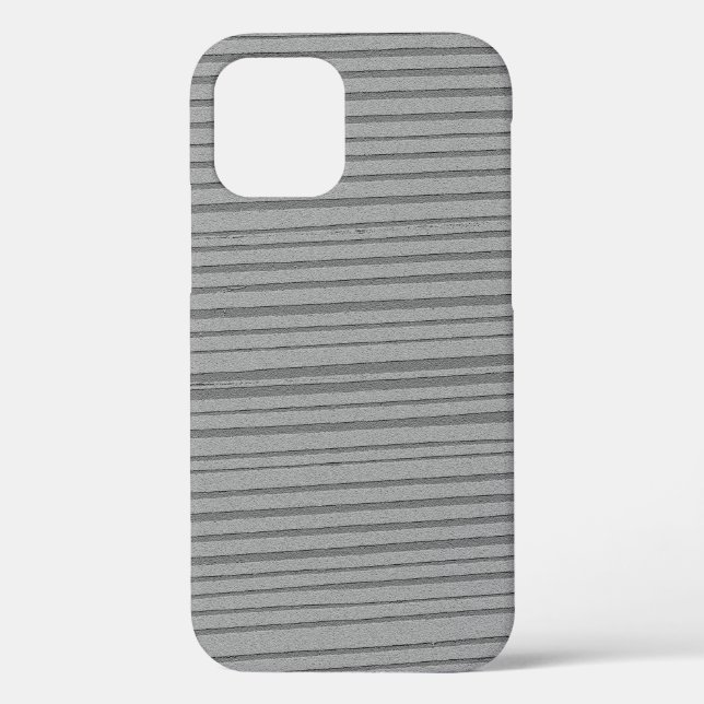 Silver Gray Unique Modern Stripmuster Case-Mate iPhone Hülle (Rückseite)