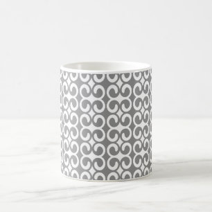 Silver Gray Unique Muster Tasse